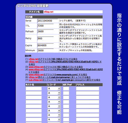 �����^��DNS�ݒ�K�C�h